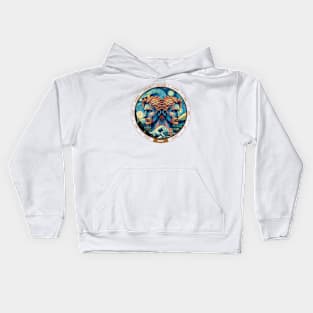 ZODIAC Gemini - Astrological GEMINI - GEMINI - ZODIAC sign - Van Gogh style - 10 Kids Hoodie